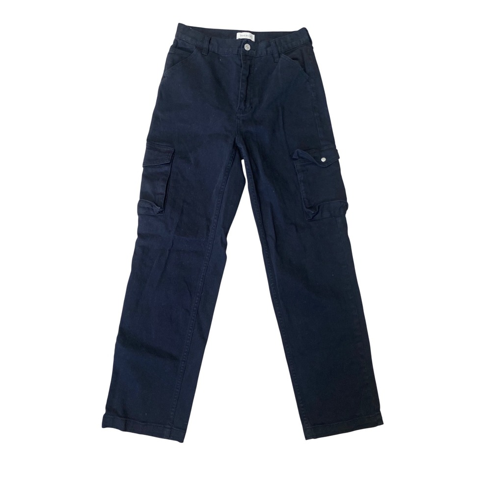 PacSun Stretch Dad Jean‎ Black Cargo Pants High Rise Utility Size 26